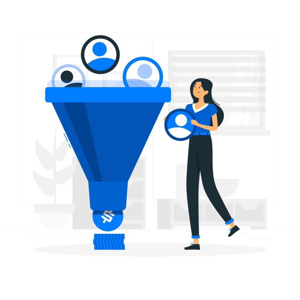 this picture s showing customer funnel 
